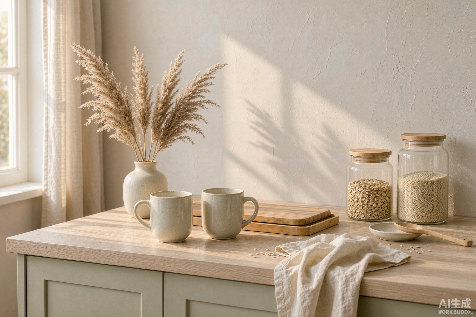 HOMAVIA homeware styled on a kitchen counter